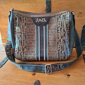 ANEKKE Urban logo large messenger bag The Forest collection